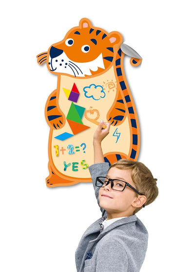 MAGNETIC WALL CHALKBOARD JUNLGE/TIGER - Toyworld Frankston