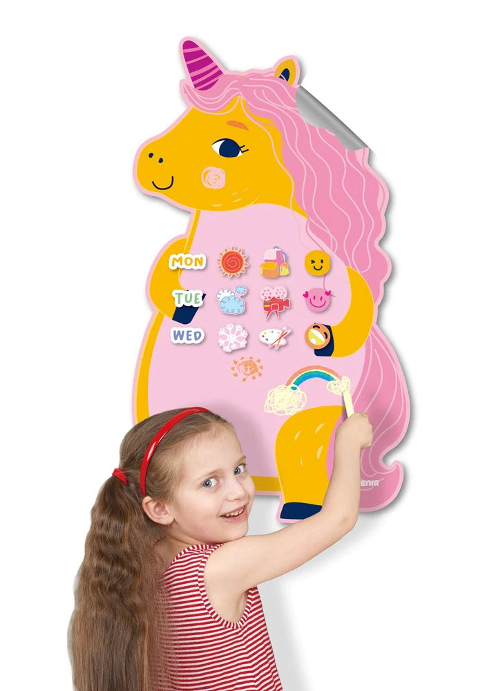 MAGNETIC WALL CHALKBOARD UNICORN - Toyworld Frankston