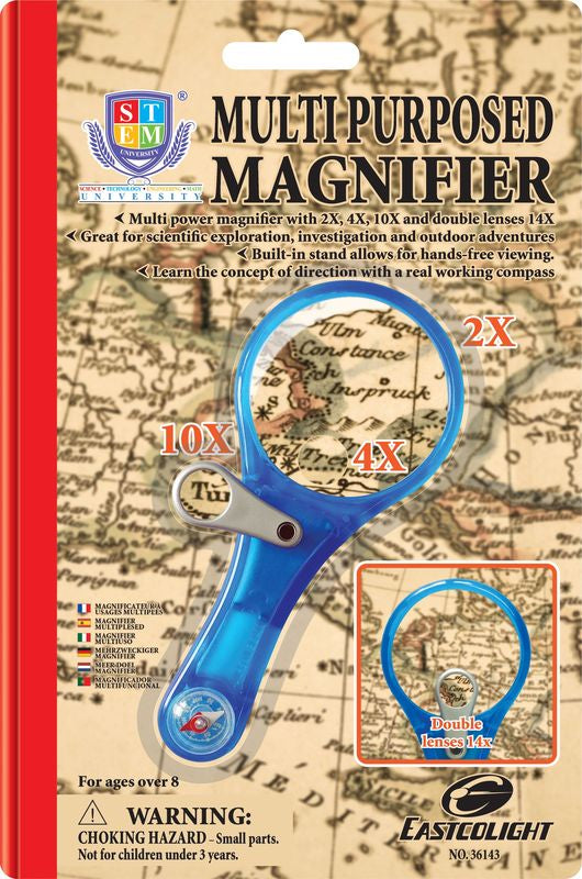 MAGNIFIER WITH COMPASS - Toyworld Frankston