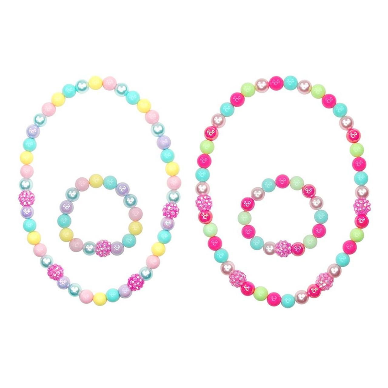 PINK POPPY SUGAR COATED NECKLACE AND BRACELET - Toyworld Frankston