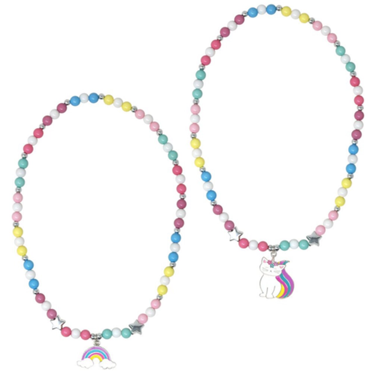 RAINBOW CATICORN BEADED NECKLACE - Toyworld Frankston