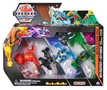 BAKUGAN EVOLUTIONS BATTLE STRIKE PACK RED GREEN BLUE - Toyworld Frankston