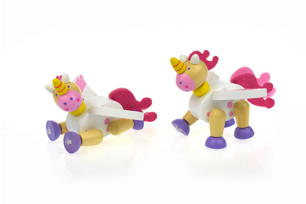 WOODEN FLEXI ANIMALS UNICORN | Toyworld Frankston | Toyworld Frankston