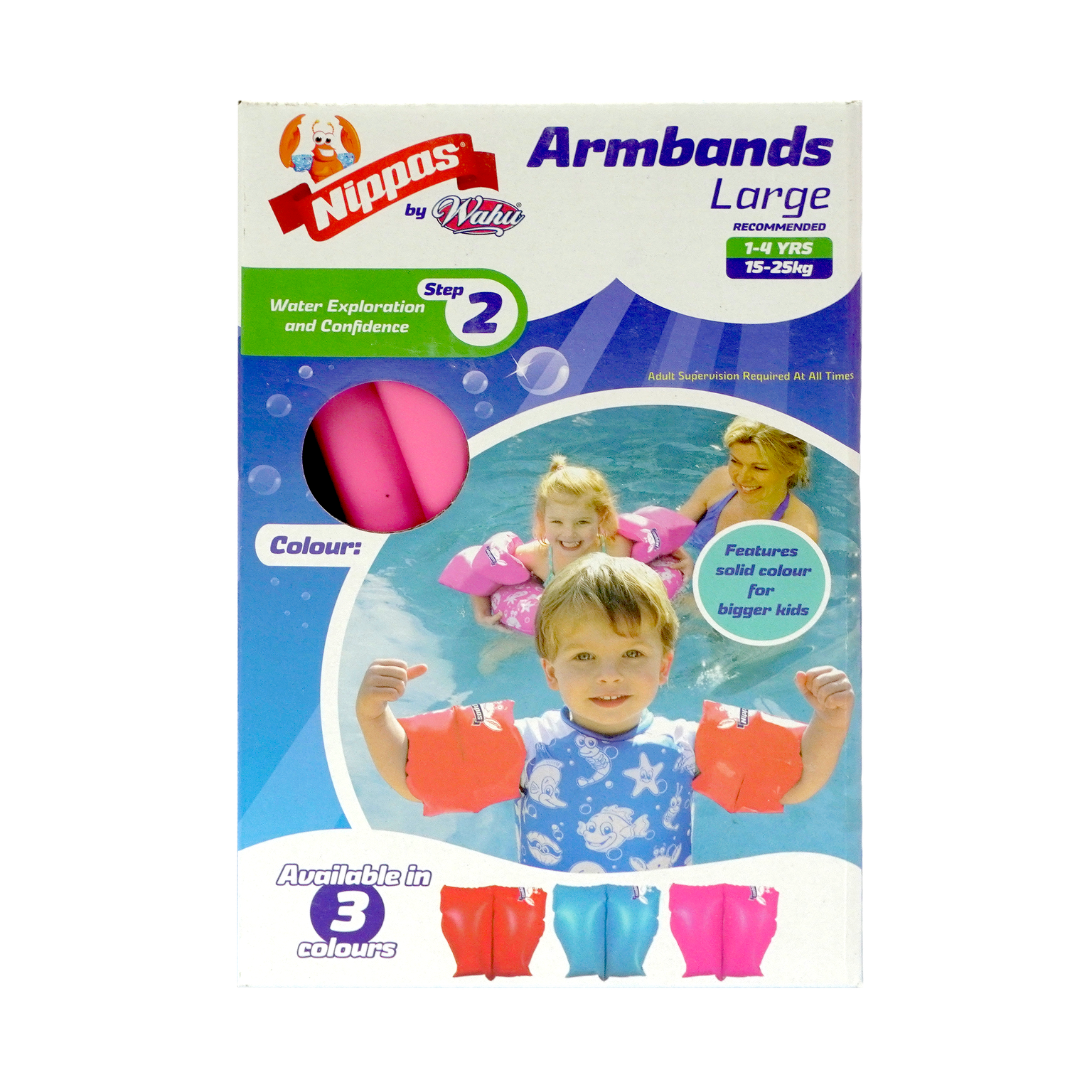 NIPPAS ARM BANDS 2-6 YEARS LARGE ASSORTED COLORS - Toyworld Frankston