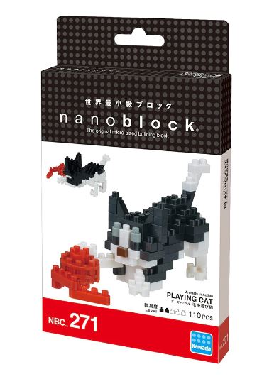 NANOBLOCK - PLAYING CAT 271 - Toyworld Frankston