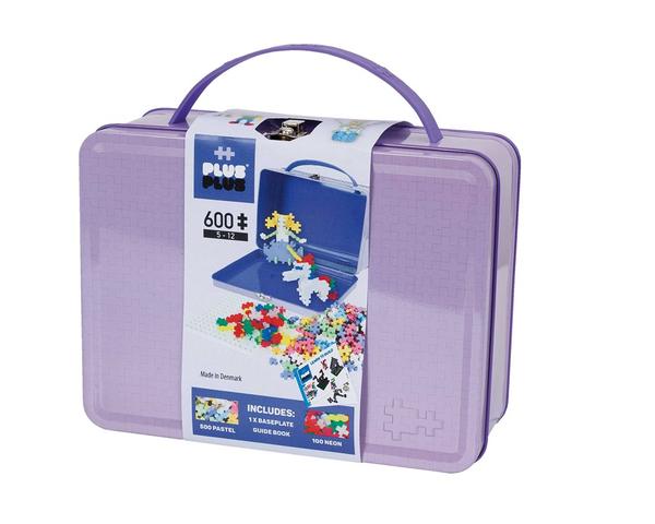 PLUS PLUS SUITCASE PASTEL METAL 600PCS - Toyworld Frankston