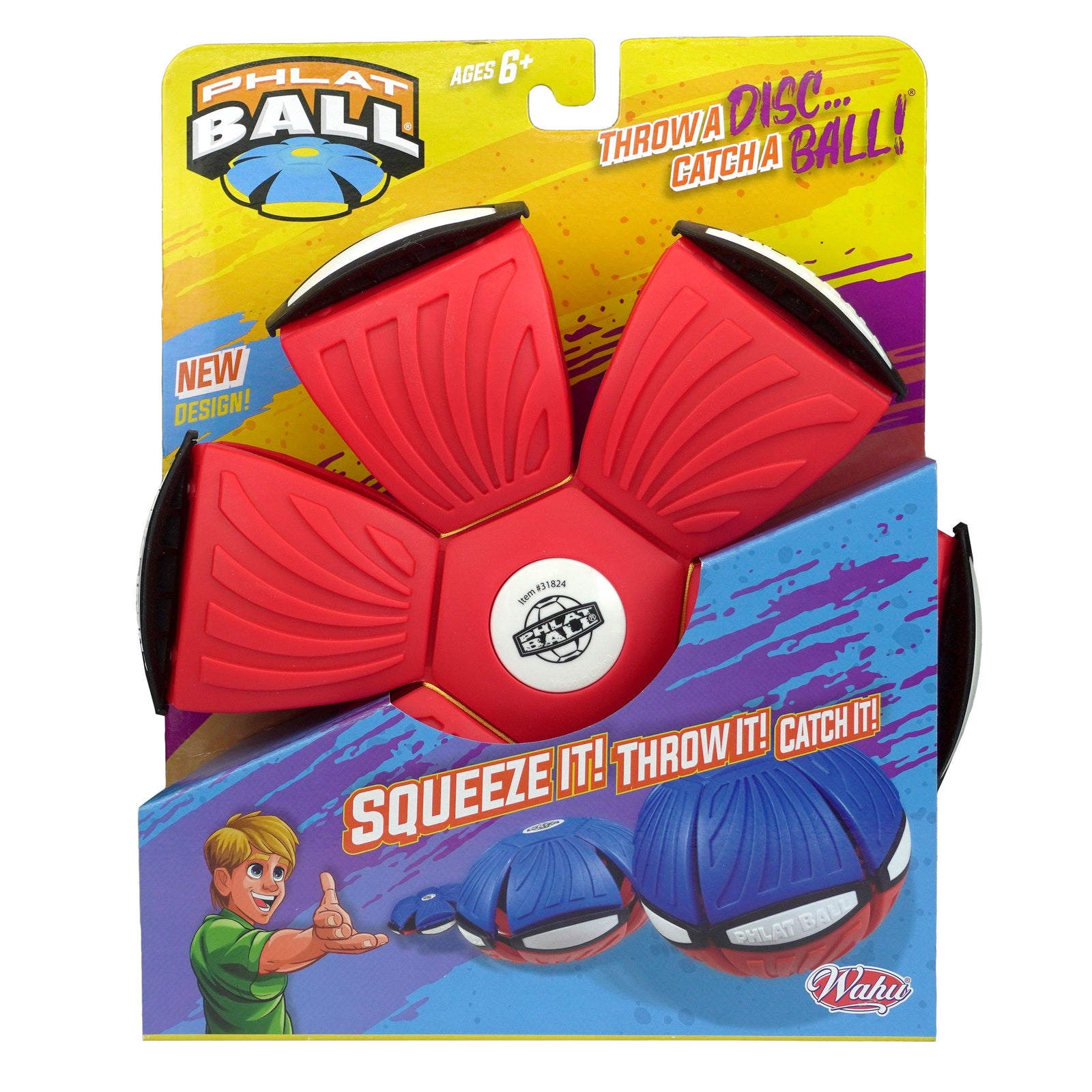 PHLAT BALL V4 BLUE AND RED - Toyworld Frankston