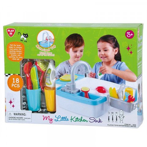 PLAYGO MY LITTLE KITCHEN SINK BATTERY OPERATED 18 PCS - Toyworld Frankston
