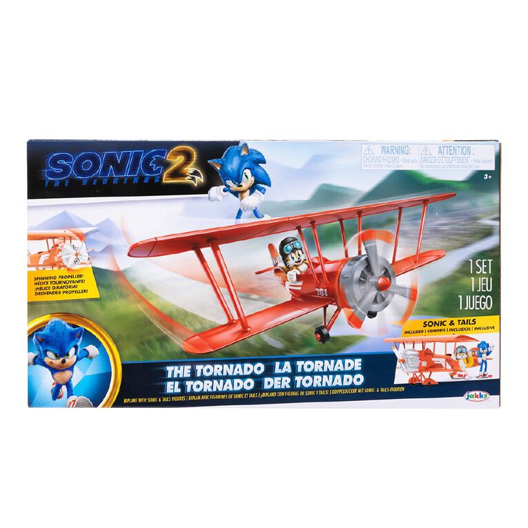 SONIC 2 MOVIE - THE TORNADO FIGURES WITH VEHICLE - Toyworld Frankston
