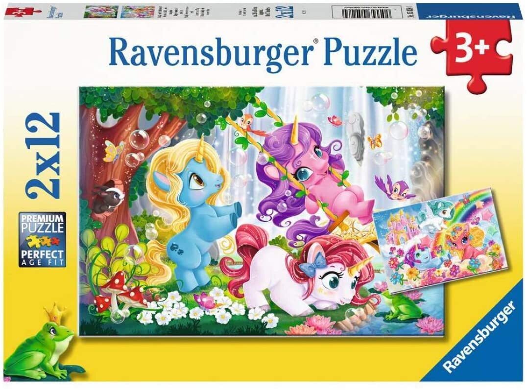 RAVENSBURGER UNICORNS AT PLAY 2X12PC - Toyworld Frankston