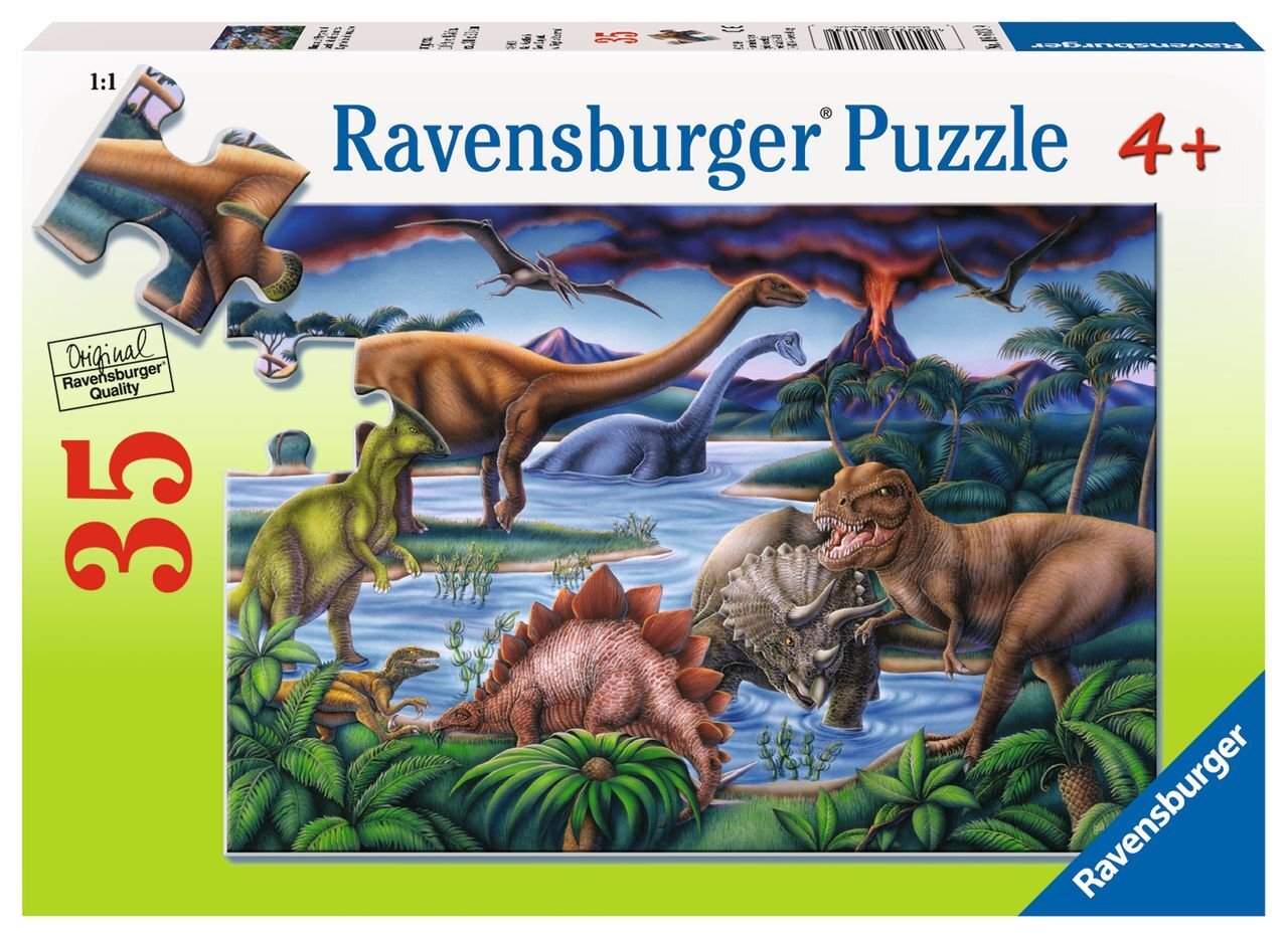 RAVENSBURGER - DINOSAUR PLAYGROUND PUZZLE 35PC - Toyworld Frankston