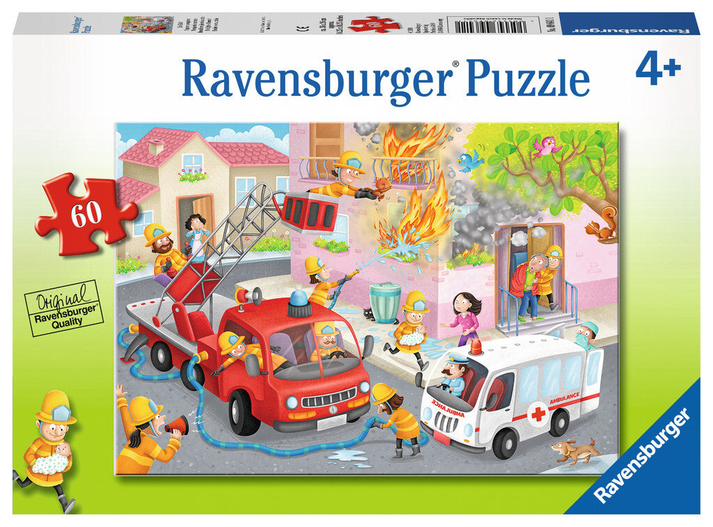 RAVENSBURGER - FIREFIGHTER RESCUE PUZZLE 60PC - Toyworld Frankston
