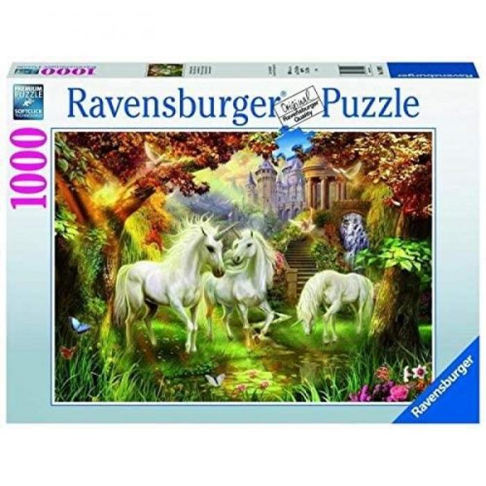 RAVENSBURGER - UNICORNS IN THE FOREST 1000PC - Toyworld Frankston