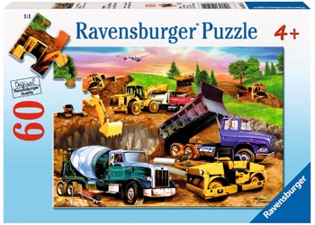 RBURG - CONSTRUCTION CROWD PUZZLE 60PC - Toyworld Frankston