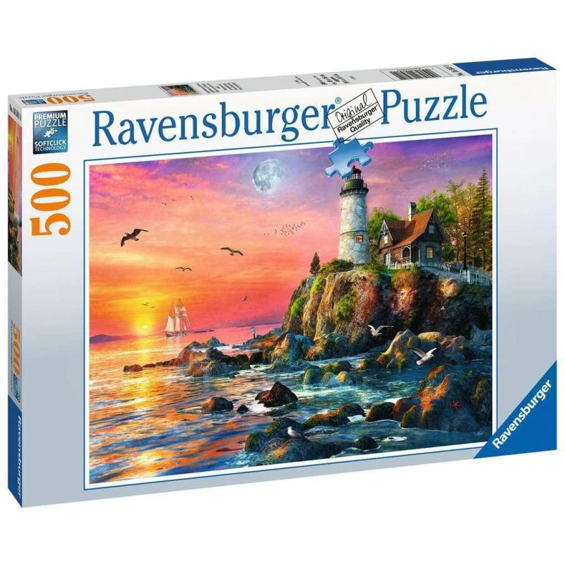 RBURG - LIGHTHOUSE AT SUNSET 500 PC - Toyworld Frankston