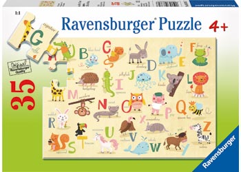 RAVENSBURGER A-Z ANIMALS 35PC PUZZLE - Toyworld Frankston