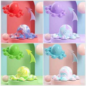REVERSIBLE SILICON OCTOPUS POPIT - Toyworld Frankston