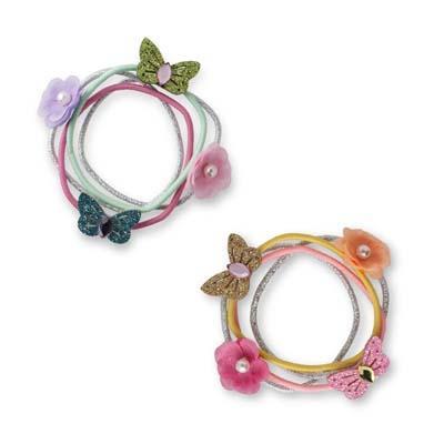 PINK POPPY SPRING GARDEN HAIR ELASTICS SET OF 4 - Toyworld Frankston
