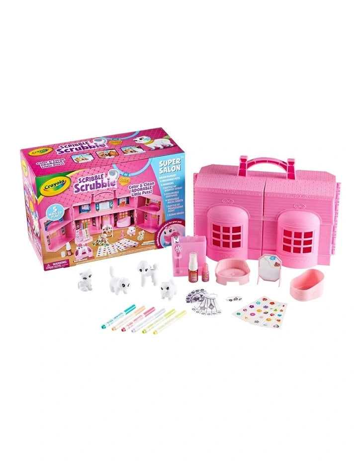 CRAYOLA SCRIBBLE SCRUBBIE PETS SUPER SALON - Toyworld Frankston