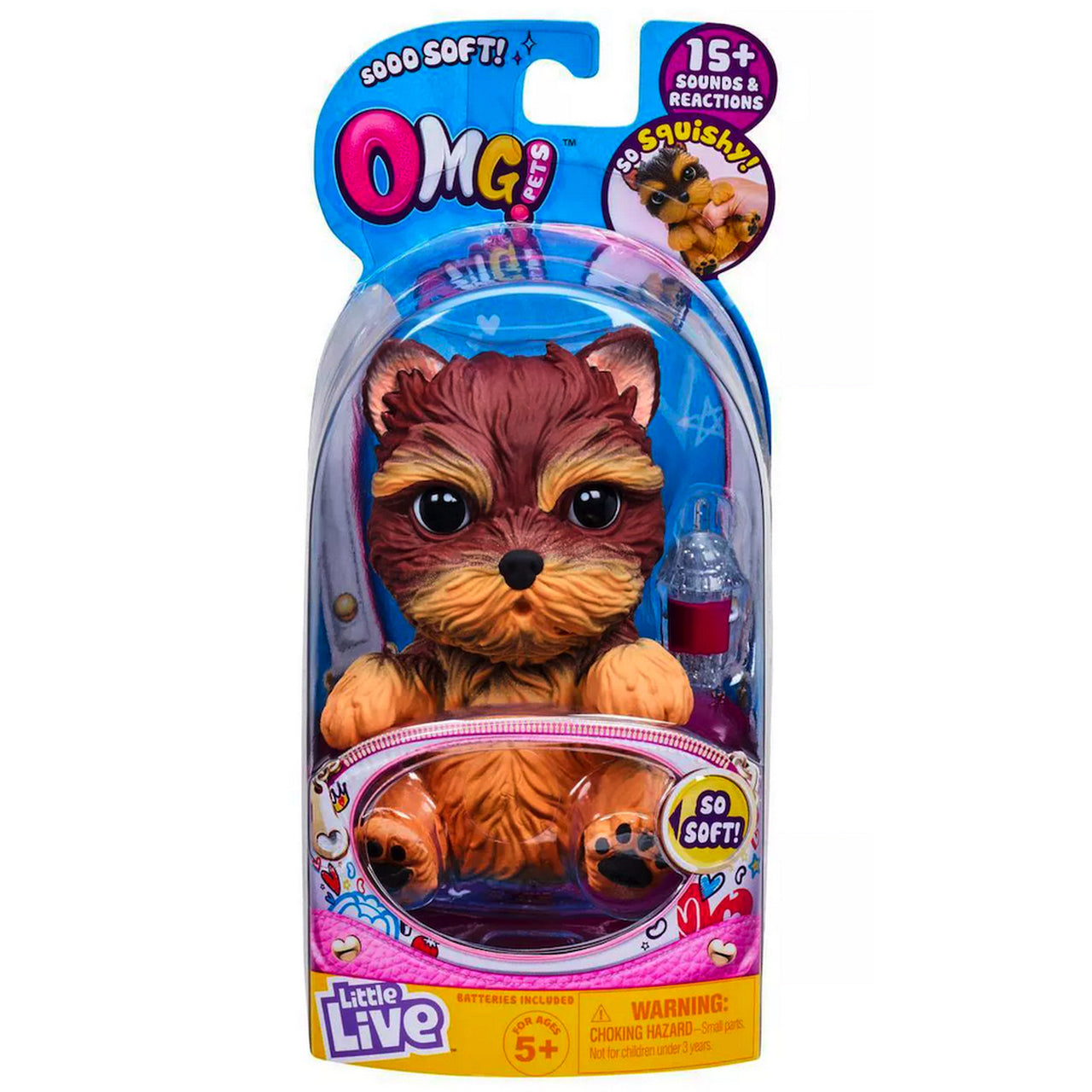 LITTLE LIVE OMG PETS DOGS SCRUFFY BROWN Toyworld Frankston