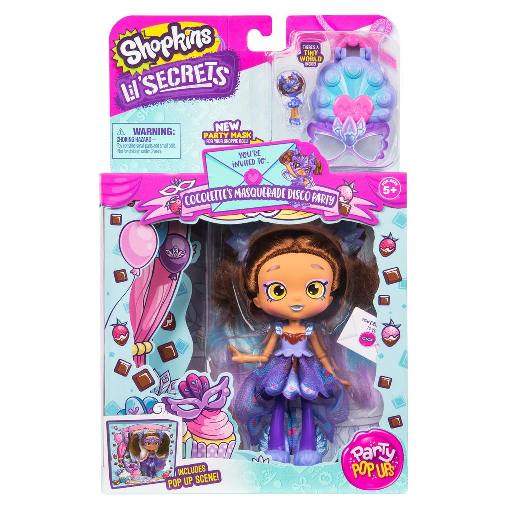 SHOPKINS LITTLE SECRETS - COCOLETTES MASQUERADE DISCO PARTY - Toyworld Frankston