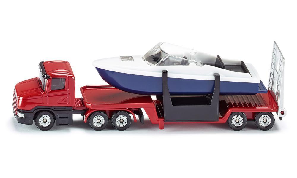 SIKU - LOW LOADER WITH BOAT - Toyworld Frankston