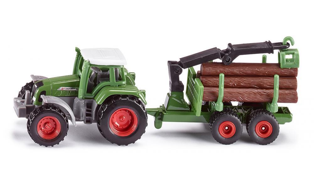SIKU - TRACTOR WITH FORESTRY TRAILER - Toyworld Frankston