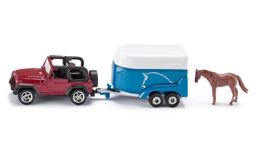 SIKU - CAR WITH HORSE TRAILER - Toyworld Frankston