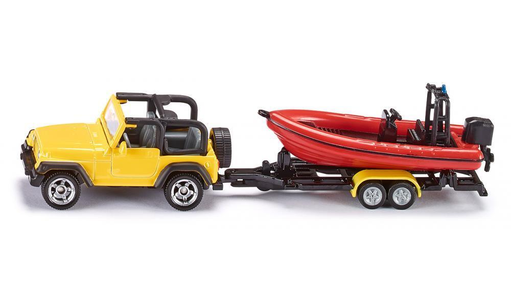SIKU - JEEP WITH BOAT - Toyworld Frankston