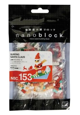 NANOBLOCK SURFING SANTA CLAUS 153 - Toyworld Frankston