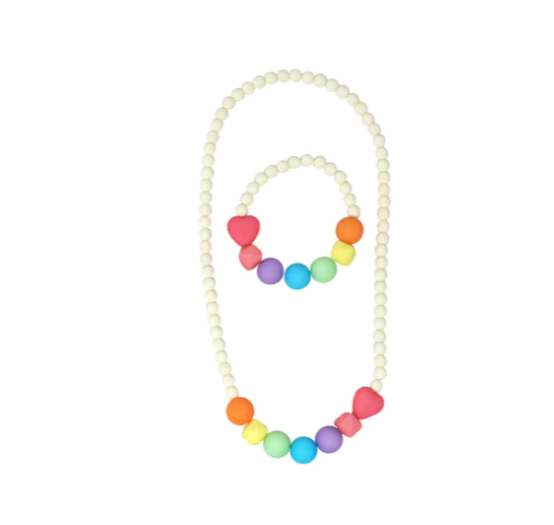 PINK POPPY - OVER  THE RAINBOW NECKLACE AND BRACELET SET - Toyworld Frankston