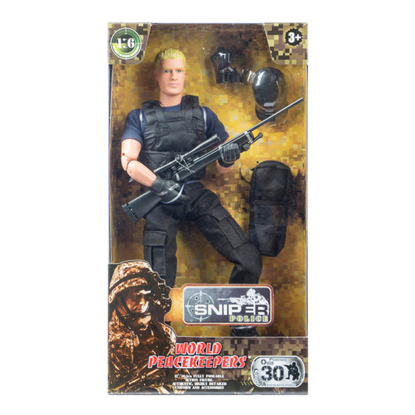 WORLD PEACEKEEPERS 1:6 SNIPER SET POLICE - Toyworld Frankston