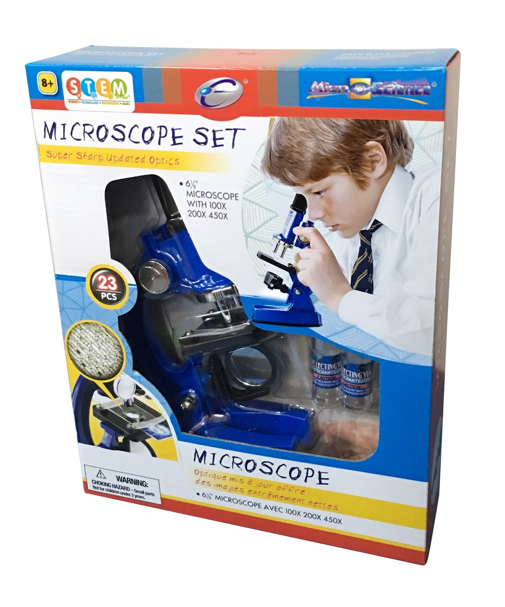 MICROSCOPE SET 100/200/450X 23PCS - Toyworld Frankston