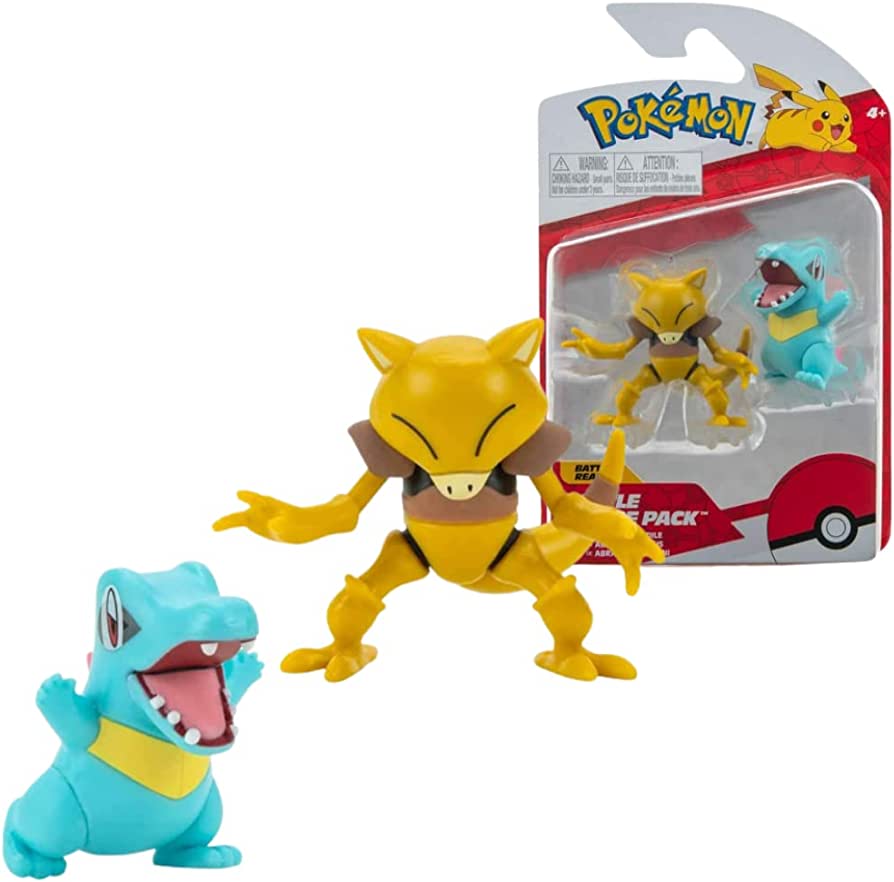 POKEMON BATTLE FIGURE - ABRA AND TOTODILE - Toyworld Frankston