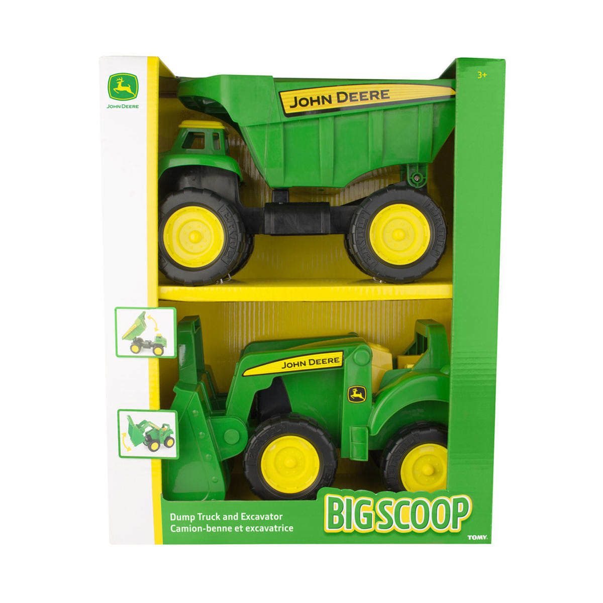 JOHN DEERE BIG SCOOP DUMP TRUCK AND TRACTOR SET - Toyworld Frankston