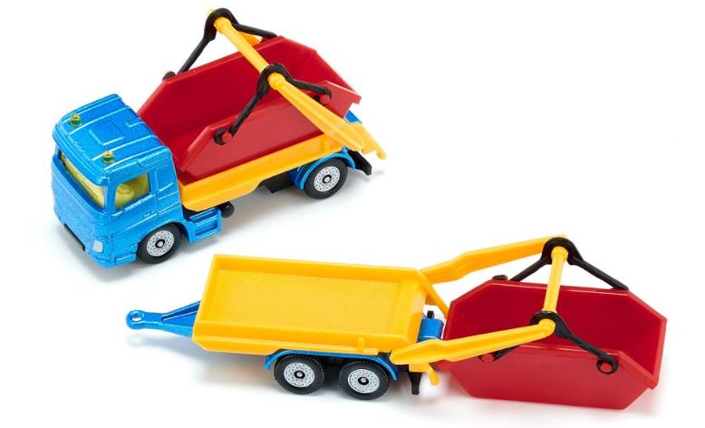 SIKU - TRUCK WITH SKIP AND TRAILER