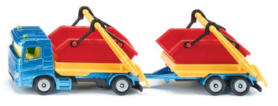 SIKU - TRUCK WITH SKIP AND TRAILER