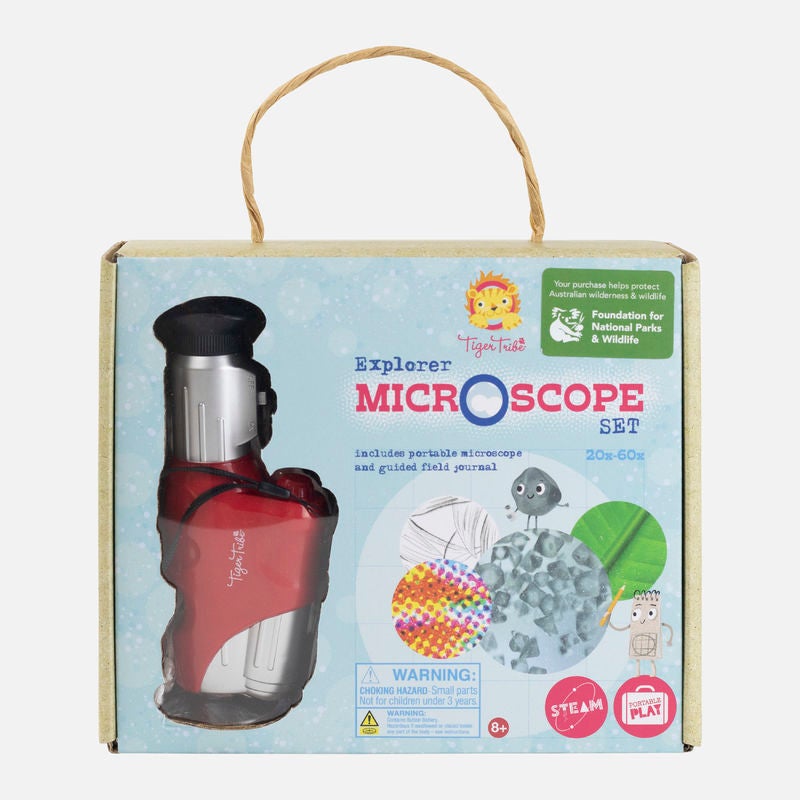 TIGER TRIBE EXPLORER MICROSCOPE SET - Toyworld Frankston