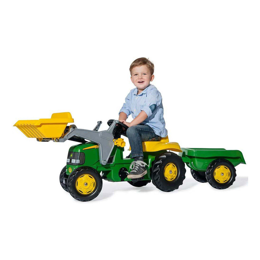 ROLLYKID JOHN DEERE FRONT END & TRAILER - Toyworld Frankston