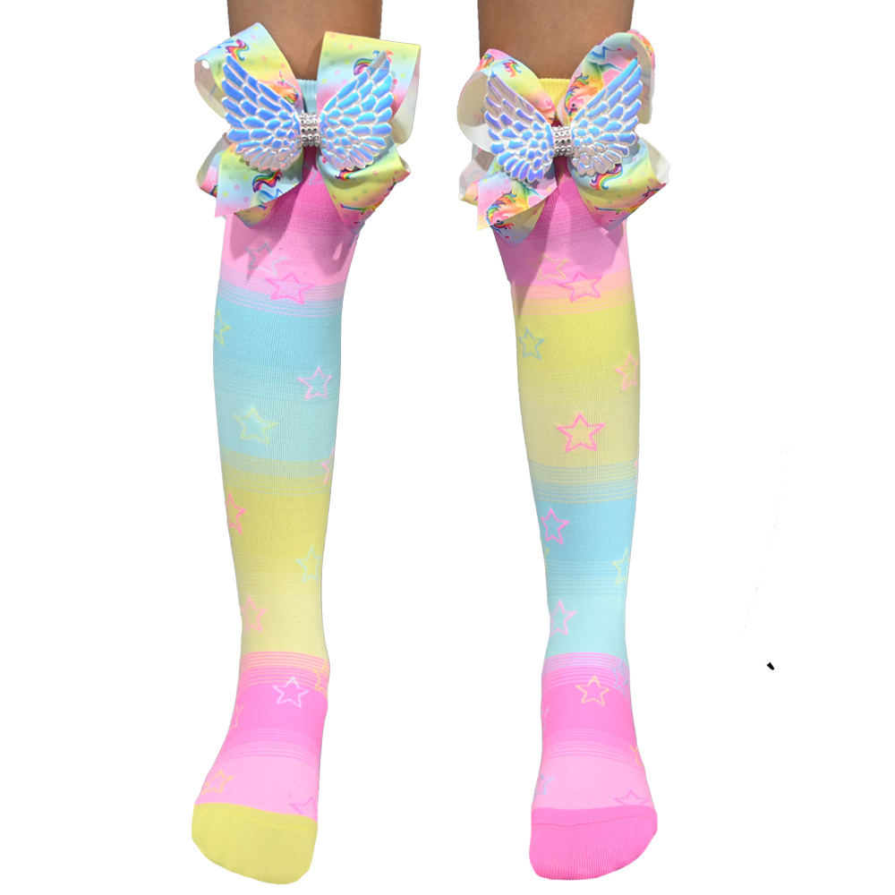 MADMIA UNICORN BOW SOCKS W/ SPARKLE WINGS - Toyworld Frankston