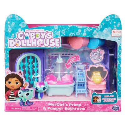 GABBY'S DOLLHOUSE DELUXE ROOM MERCAT'S PRIMP & PAMPER BATHROOM - Toyworld Frankston
