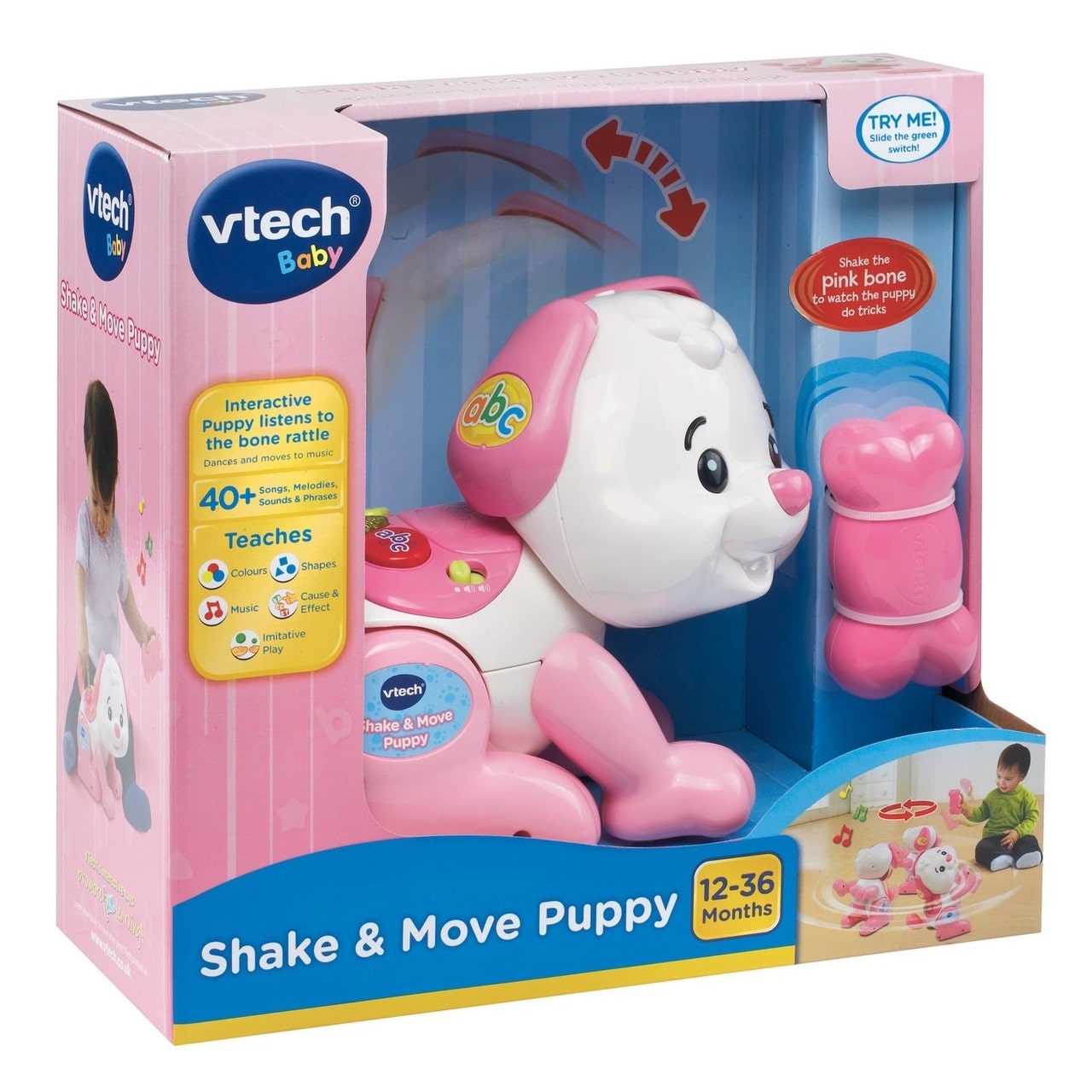 SHAKE AND MOVE PUPPY  - PINK - Toyworld Frankston