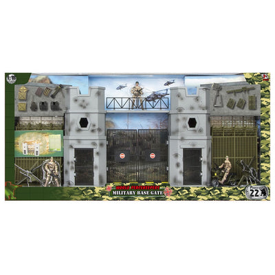 WPK MILITARY BASE GATE WITH 3 FIGURES 1:18 - Toyworld Frankston