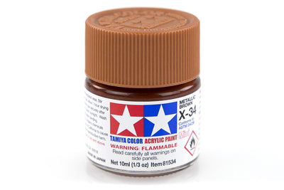 TAMIYA X-34 METALLIC BROWN - Toyworld Frankston
