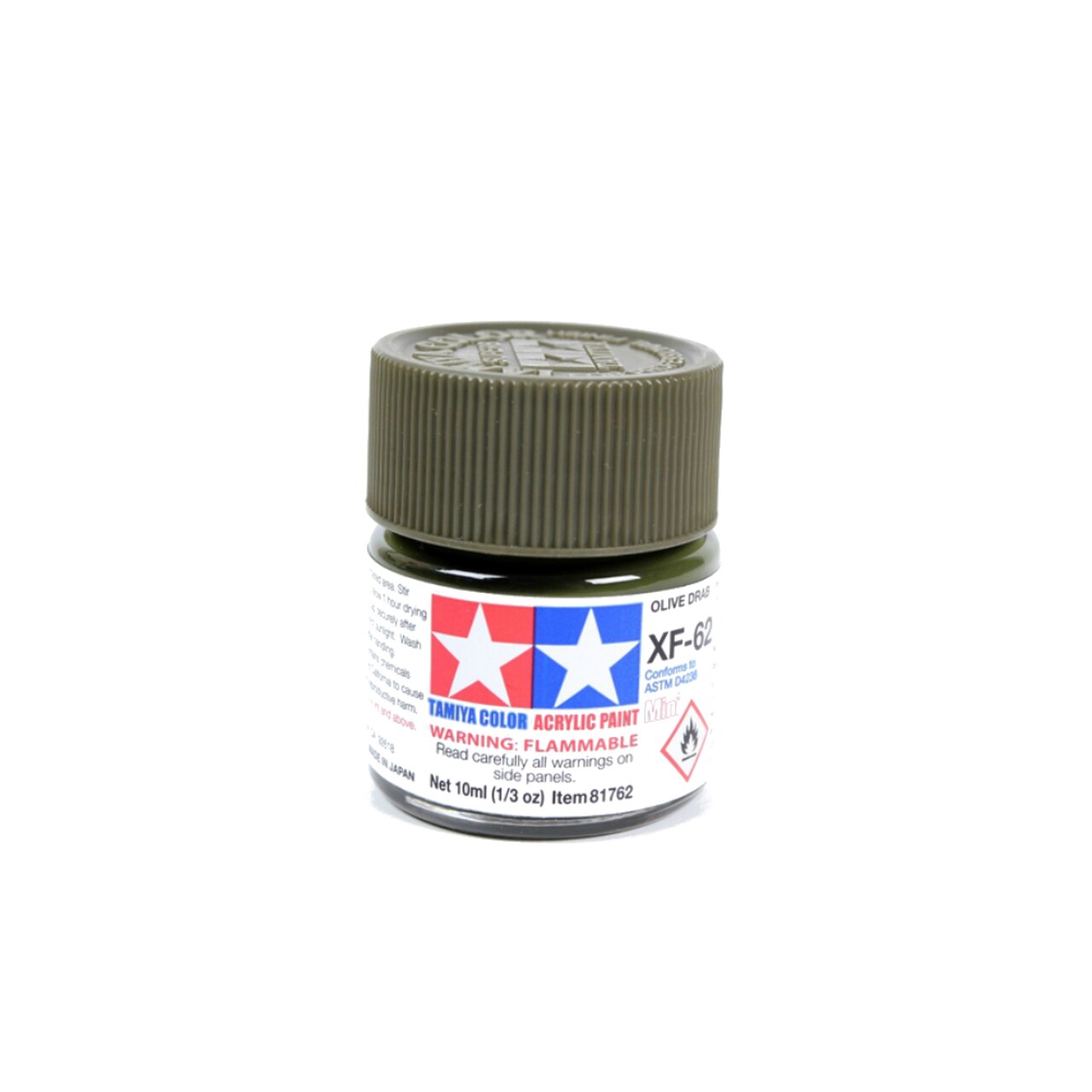 TAMIYA ACRYLIC XF-62 OLIVE DRAB - Toyworld Frankston