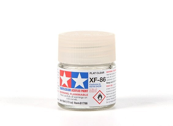 TAMIYA ACRYLIC XF-86 FLAT CLEAR - Toyworld Frankston