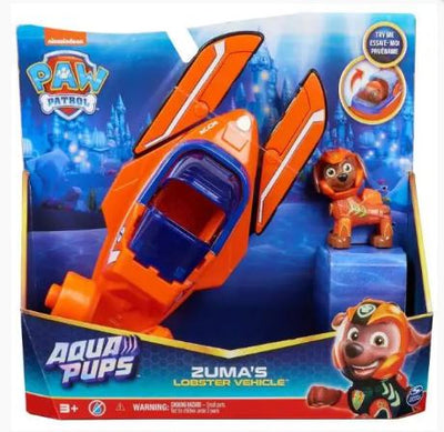 PAW PATROL AQUA THEMED VEHICLES ASS - ZUMA'S LOBSTER