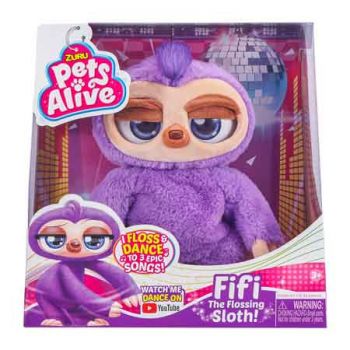 PETS ALIVE FIFI FLOSSING SLOTH - Toyworld Frankston