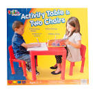 FOUNTAIN ACTIVITY TABLE AND CHAIRS ASSORTED COLOURS RED, BLUE - Toyworld Frankston