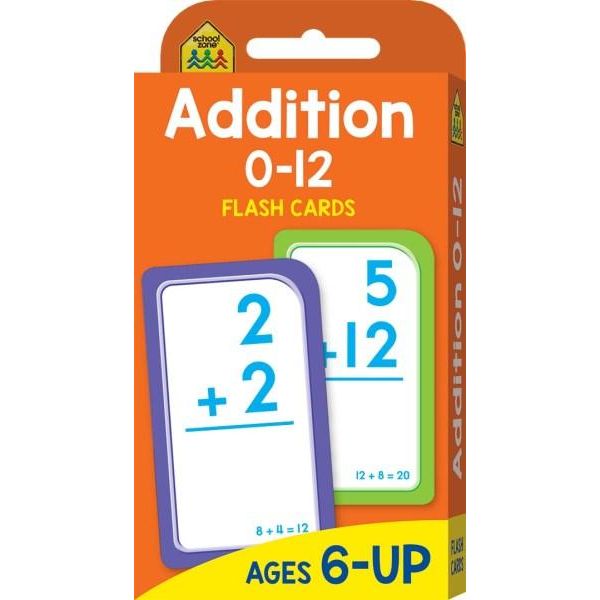 SCHOOL ZONE: ADDITION 0-12 FLASH CARDS - Toyworld Frankston